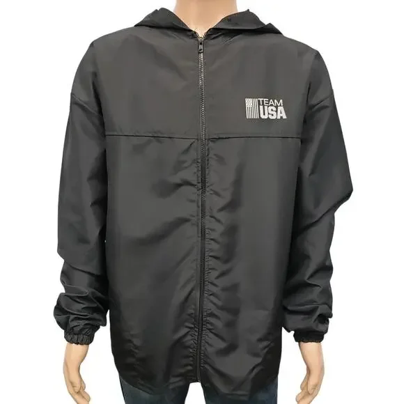 NWOT United States Olympic Team Windbreaker Jacket Hoodie 3XL Made in USA VTG - Picture 3 of 12